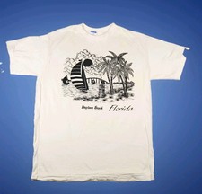 Vintage Daytona Beach Florida T Shirt GatsCO Tag XL Made in USA 19.5x29 90s