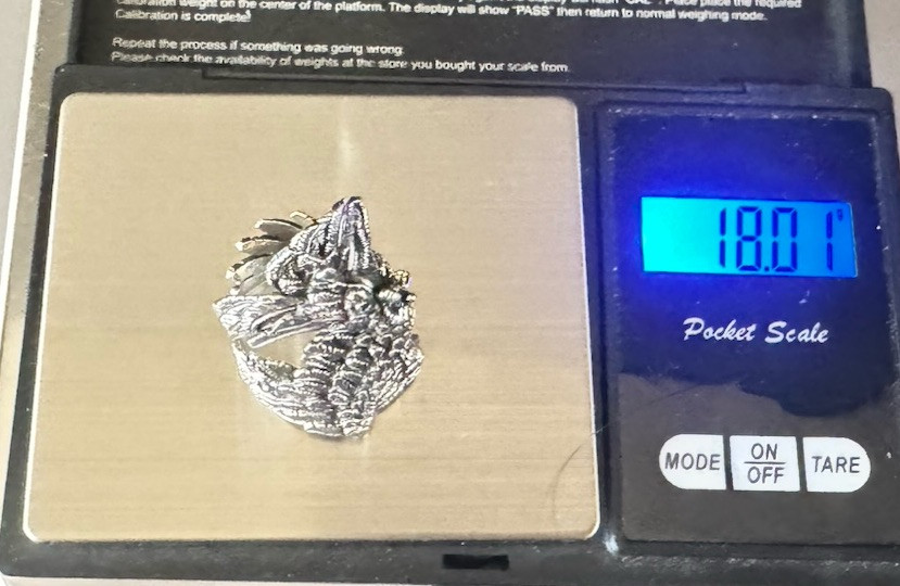 Sterling Silver 925 Eagle Phoenix Eagle Brutalist… - image 15