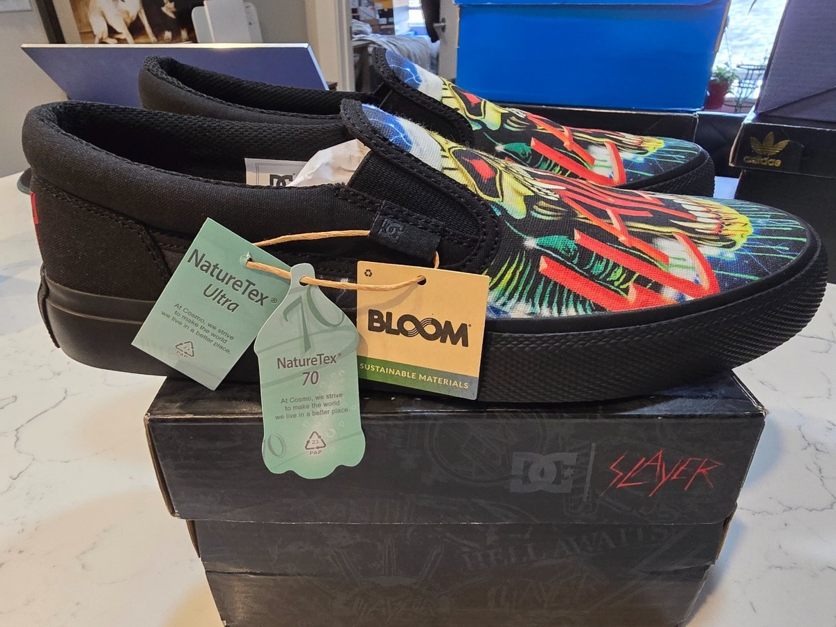 DC Manual Slayer Limited Edition Slip on, New In Original Box!! Mens 9 & 9.5 Slayer x Dc Shoes Slip-On Black Green Size 9 DM236104  main image 4