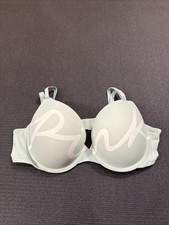 New PINK VICTORIA  S SECRET Soft Sage White Wear Everywhere Push-Up Bra 38B