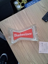Vintage Ashtray. Budweiser Bow Tie Ashtray