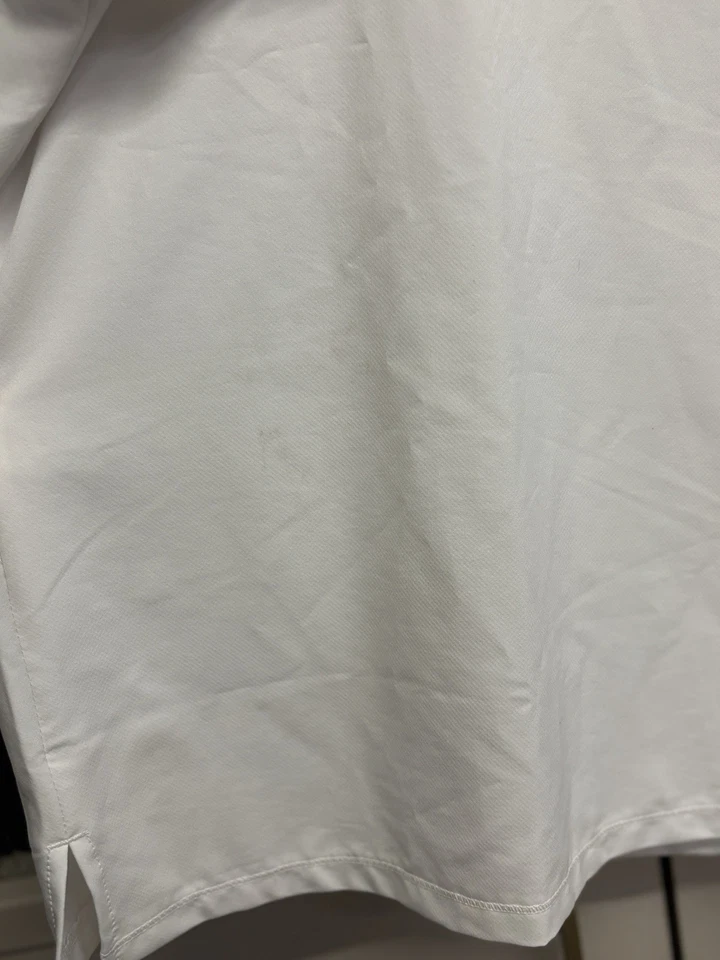 Dickies Men’s White Scrub Top 2XL V-Neck Utility Pocket Stretch Work Shirt - Image 4 of 4