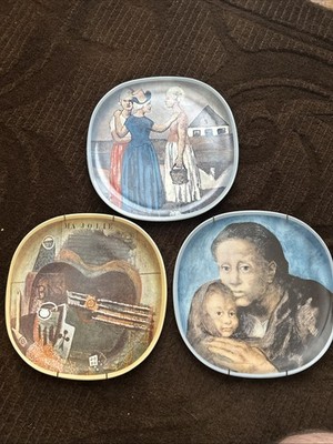 Set of 3 Picasso 1973 SMI Collector Plates #1/2/3 9'' Maternity Ma Jolie 3 Dutch