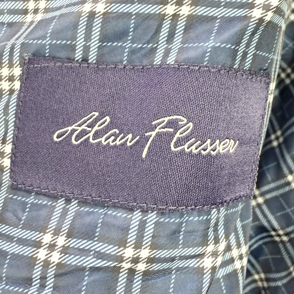 Abrigo Deportivo Alan River Pana Algodón Hombre Talla 48R Verde Forrado 2 Botones Blazer Foto 4 de 4