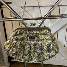 Vintage Guess Purse, Snakeskin Pattern Silk Like Material Not Perfect Condition