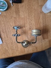 Vintage Antique Vintage Brass Wall Mounted Bathroom Toothbrush And Cup Holder