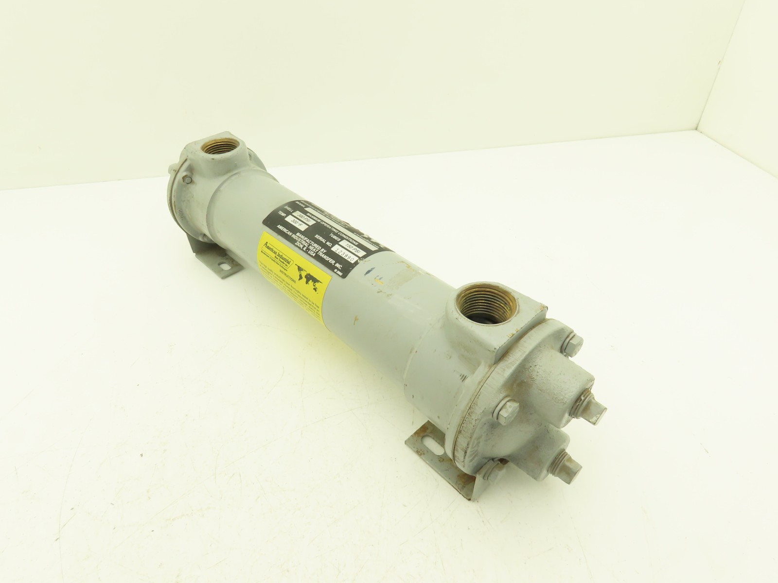 American Industrial AA-614-1.5-4-FP Shell & Tube Heat Exchanger 4-Pass 3/4x1"NPT