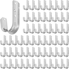 60 Pcs 2" Cable Support J Hooks Heavy Duty Galvanized Steel Wire Management