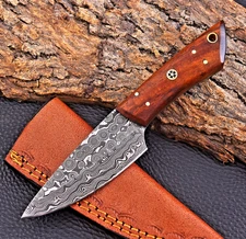 Custom HandMade Damascus Hunting Skinning Knife /Hand Forged Damascus Steel 2940
