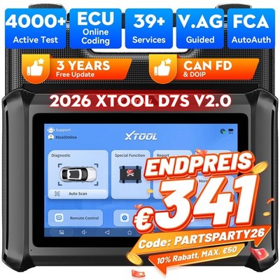 XTOOL D7S Auslesegerät KFZ OBD2 Diagnosegerät Scanner ALLE System ECU Coding NEU