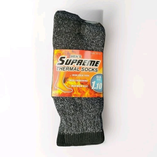 Chaussettes Supreme Thermal Crew homme charbon taille 10 13 CLO cote 1,10