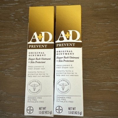 2 PACK! A+D Original Diaper Rash Ointment Prevents Protects Against Diaper Rash