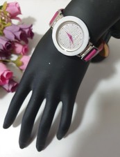 Morellato Ceramic Wrist Watch - Pink w Crystals & Original Case - Battery Needed