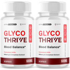  2 Pack Glyco Thrive Blood Pills Advanced Support GlycoThrive Supplement 120 Ct