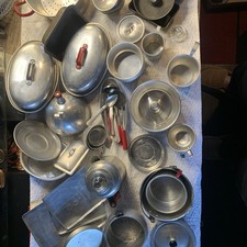 HUGE Lot Vtg. Aluminum Metal Children Toy Kitchen Utensils - NICE ASSORTMENT 