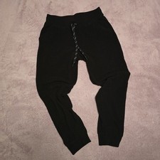 Marc New York Women's Ribbed Soft Knit Jogger Pants w/Pockets, Black, Size: M