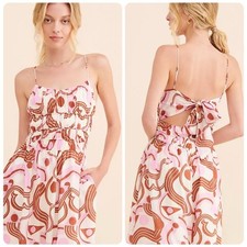 Anthropologie ASTR the Label Suzy Back Cutout Mini Dress in Multi Print | Small