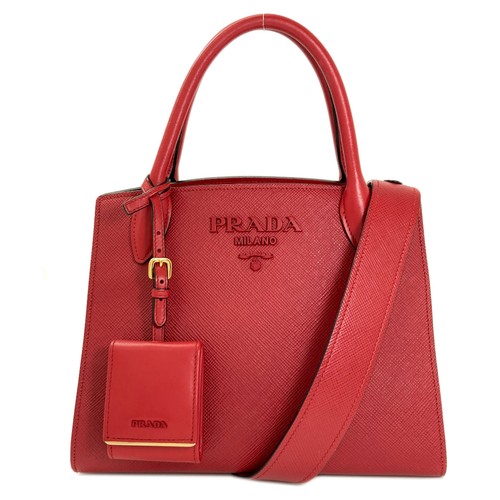 PRADA  Monochrome 2WAY Handbag Safiano  Ladies [Used]