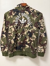Adidas Originals SST Camo Hoodie Kids Size Medium Youth Army Wild Pine