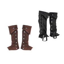Faux Leather Pirate Boot Tops Shoes Cover Bandage Boots Case Cosplay Soldier