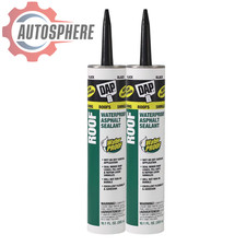DAP 10.1oz Low Luster Black Waterproof Asphalt Roof Sealant for Leaks Cracks 2pc