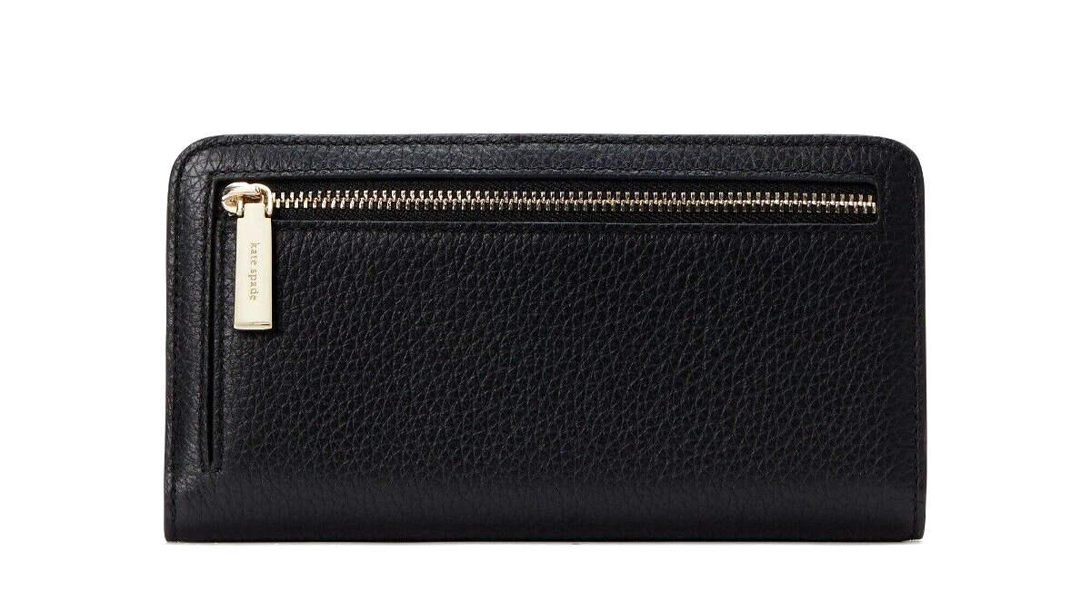 New Kate Spade Dumpling Pebble Leather Large Slim Bifold