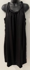 TALBOTS 1947 | Rolled Cowl Neck | Sleeveless SHEATH Dress | Pockets | BLACK | 10