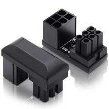 2 PCS GPU VGA PCIe 6 Pin U Turn 180 Degree Angle Connector Power Adapter
