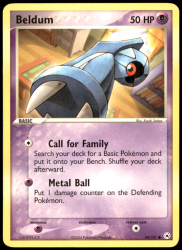 Beldum 54/101 EX Hidden Legends Common