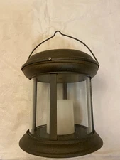 Set of two Bright Color Solar Lanterns - LED Warm Light Hanging Lights for Outdo