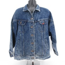 Vintage Lee Riders Denim Trucker Jacket Mens Medium Blue Jean Made in USA MR R