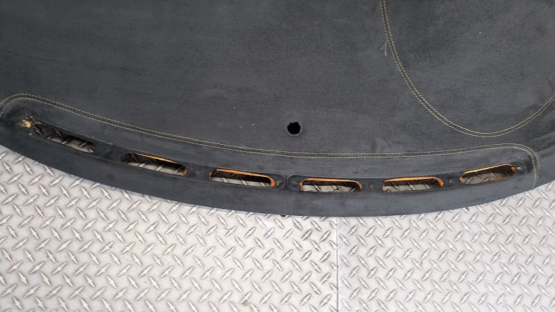 Ferrari 360 spider Upper Dashboard panel, upholstered on SUADE , YELLOW STITCHIN