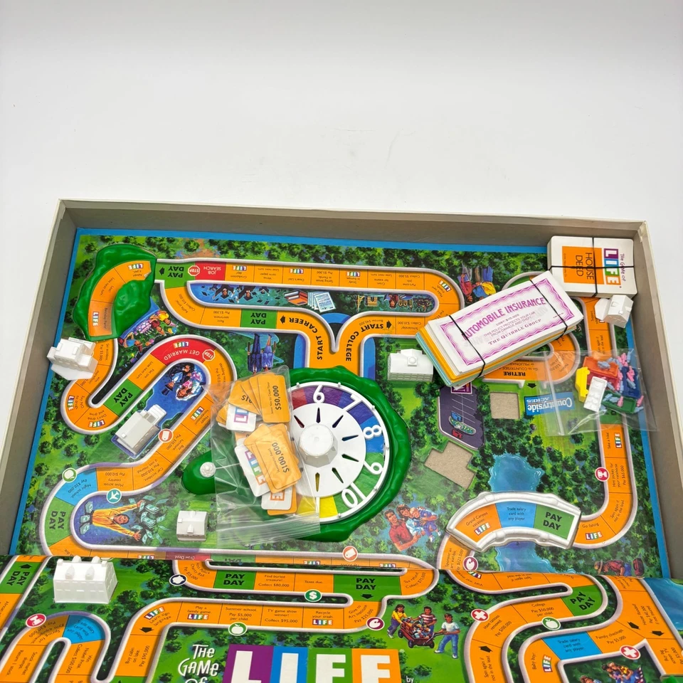 VINTAGE The Game of Life 1991 Milton Bradley COMPLETE Classic Family Kids - Image 4 of 4