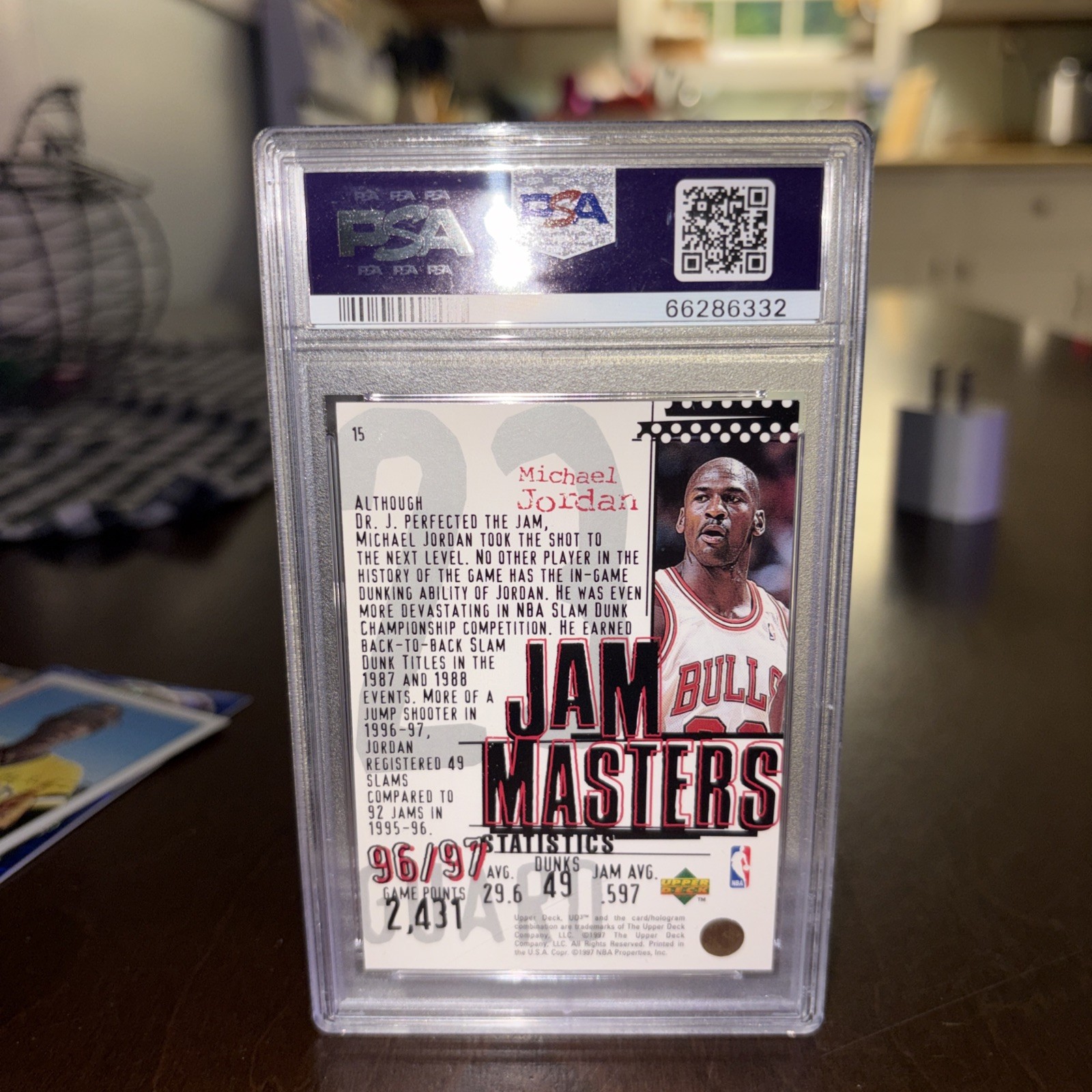1997 UD3 #15 MICHAEL JORDAN PSA 8 🔥  view 2