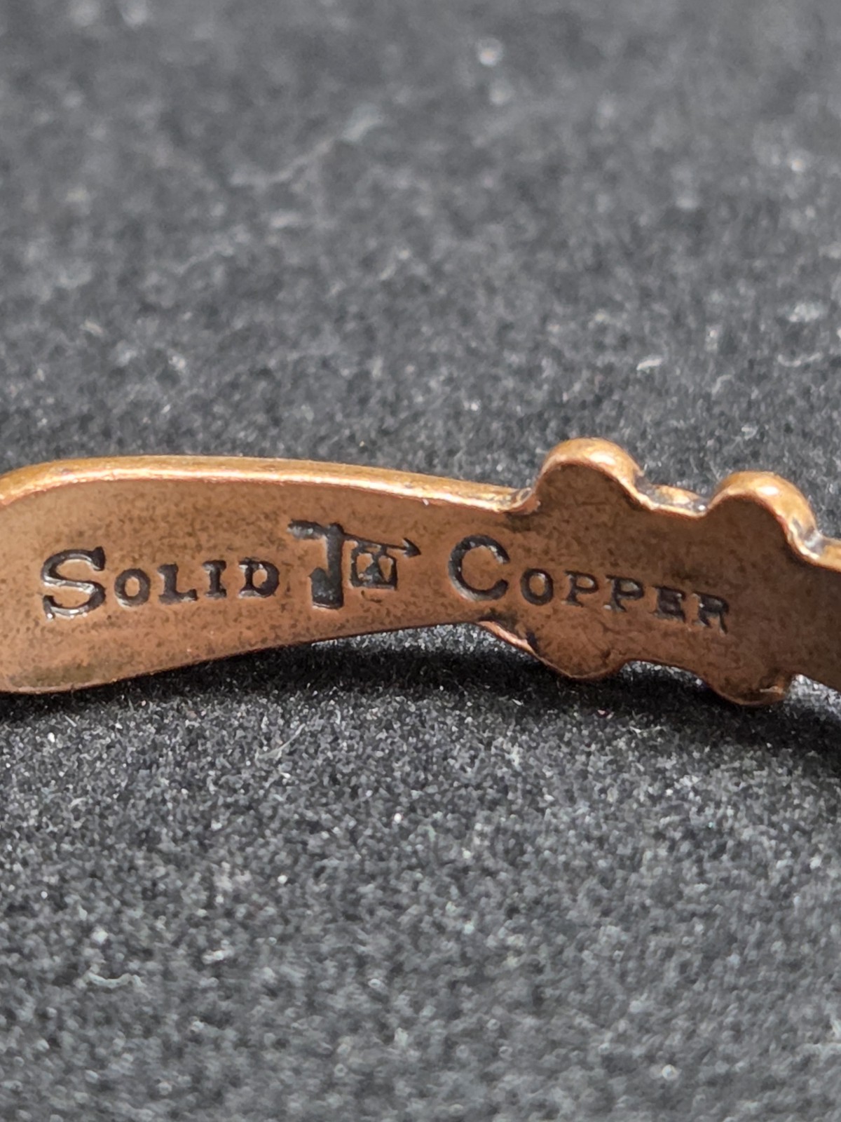 Vintage Solid Copper Artisan Bell Cuff Bracelet R… - image 8