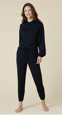 SOFTIES Dreamtech 1/4 Zip Lounge Set Black Womens Size Medium. NWT Chic  Cozy