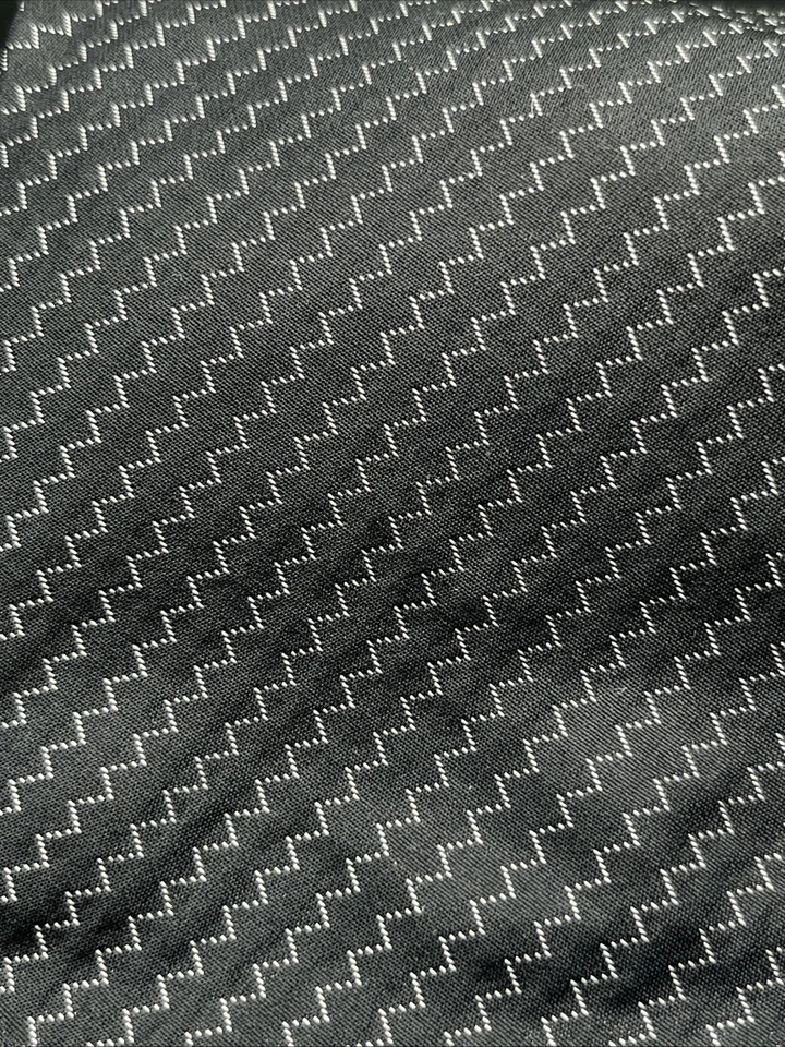 Claiborne Silk Tie Black And Silver  Geometric Men Necktie USA 58 x 3.75 - Image 3 of 4