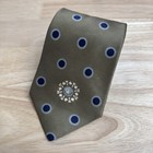 Vintage Gianni Versace Silk Neck Tie Medusa Logo Crest Polka Dot Made in Italy