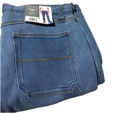 Berkley Jensen Denim 40x30 Relaxed Straight Fleece Lined Carpenter Pants Blue