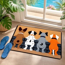 Cartoon Dog Pattern Absorbent Mat Non-Slip Carpet Rug Welcome Carpet  Kitchens