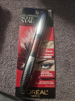 NIB L'Oreal Voluminous Super Star Mascara Red Carpet #626 Flash-Reflecting Black