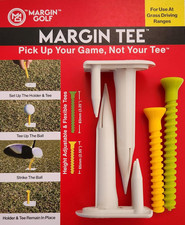 MARGIN Golf Driving Range Tee Holder and Flexible Golf Tees, for Grass, Automati