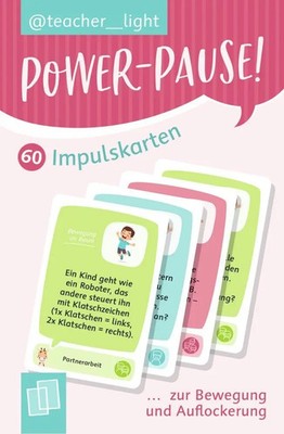 Power-Pause! 60 Impulskarten zur Bewegung und Auflockerung | Teacher__light