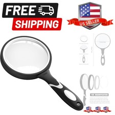 Large Magnifying Glass, 10X Magnifying Glasses for Reading Hobbies Applied to...