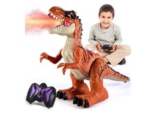 Remote Control Walking T-Rex Dinosaur Robot Toy with Lights and Sounds