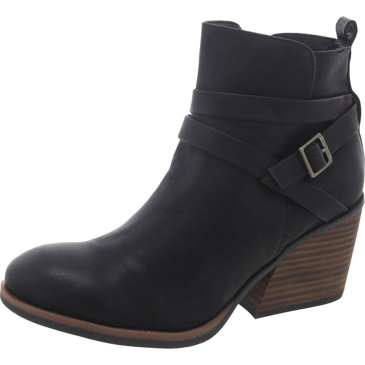 Женские черные ботильоны из искусственной кожи KORKS, размер 6,5, средний (B,M), BHFO 4417