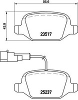 Brembo P 23 131 Bremsbelagsatz, Scheibenbremse For Alfa Romeo