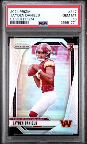 2024 Panini Prizm Jayden Daniels Silver Prizm ROOKIE RC PSA 10 GEM