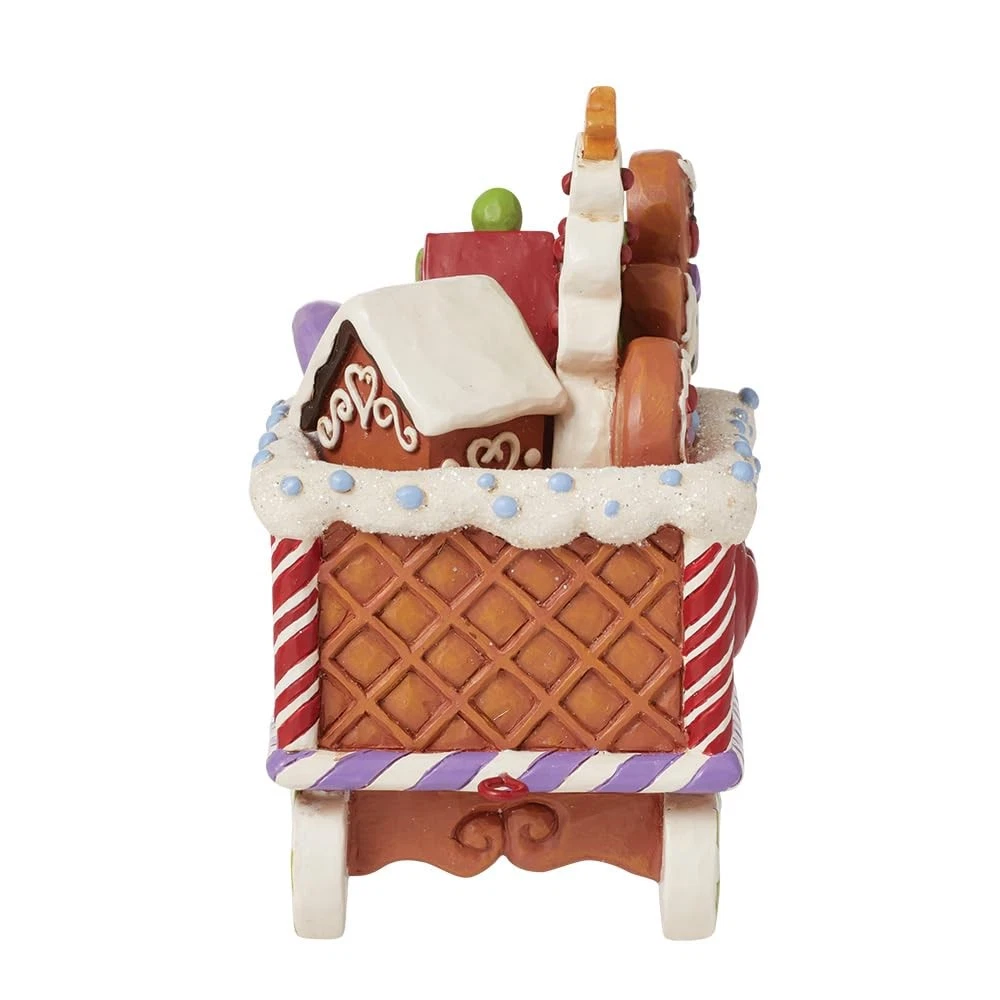 Enesco Jim Shore Heartwood Creek Gingerbread Christmas Train Car Figurine - Thumbnail 4