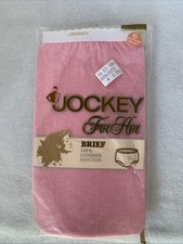 NOS Jockey 1987 combed cotton Brief panties Nip Size 6 Women Vintage Pink